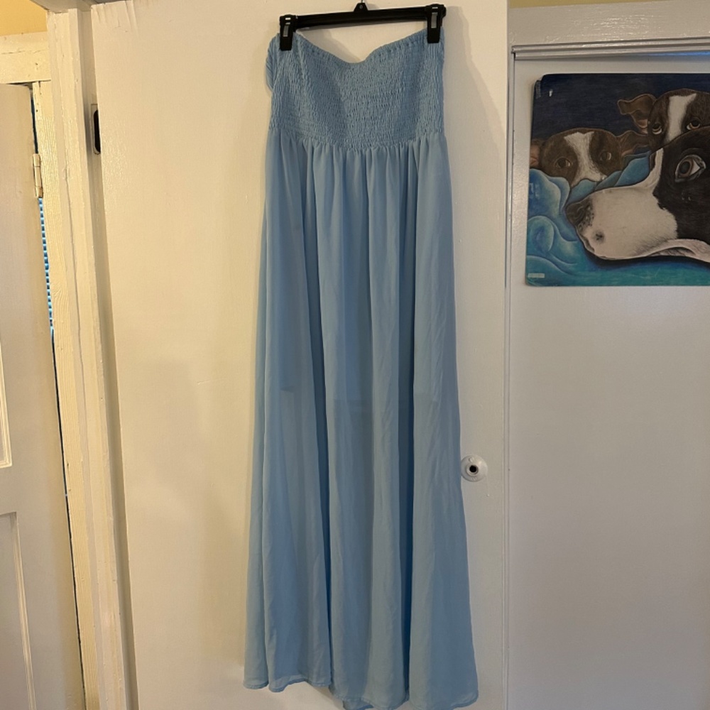 Light Blue Winter Formal Gown - Picture 4 of 5